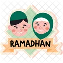 Ramada Casal Muculmano Eid Mubarak Icon