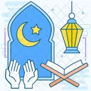 라마단 이슬람 축제 단식 행사 아이콘