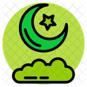Ramadan Moon Cloud Icon