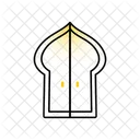 Ramadan kareem mosque door icon vector illustration design  アイコン