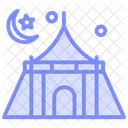 Ramadan Tent Duotone Line Icon Icon