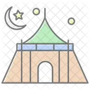 Ramadan Tent Lineal Color Icon Icon
