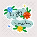 Happy Ramadan Ramadan Typography Ramadan Banner Icon