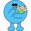 Azul Personajes Personajes Lindos Icono