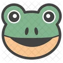 Faccia Di Rana Smiley Di Rana Emoji Icon