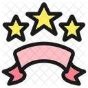 Ranking Stars Ribbon  Icon