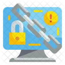 Ransomware Malware Monitor Lock アイコン