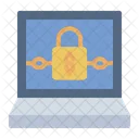 Ransomware Laptop Lock Icon