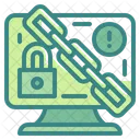 Ransomware Malware Monitor Lock Icône