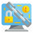 Ransomware Malware Monitor Lock Icône