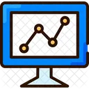 Reporting Graphique Graphique De Croissance Icône