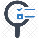 Loupe Liste De Controle Evaluation Icon