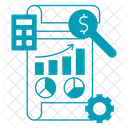 Financier Rapport Analyse Icône