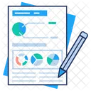 Rapport Graphique Rapport Defficacite Analyse De Productivite Icône