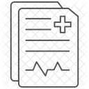 Rapport Medical Icone Thinline Icône