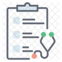 Prescription Recette Medicale Rapport De Medecine Icône