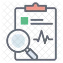 Rapport Cardiaque Rapport Ecg Analyse Medicale Icône