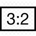 Horizoltal Rectangle Rapport Icône