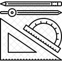 Rapporteur Triangle Crayon Icône