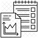 Rapporto Statico Statistiche Grafico E Grafico Ícone