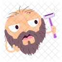 Rasage De La Barbe Rasoir A Barbe Toilettage Du Pain Icon