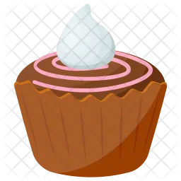Raspberry Chocolate Cupcake  Icon