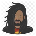 Rastafarian Male Rastafarian Male Icon