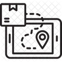 Rastreamento De Entrega On Line Pedido Comercio Eletronico Ícone