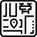 Rastreamento Drone Mapa Ícone