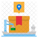 Rastrear Paquete Enviar Barco Enviar Icono