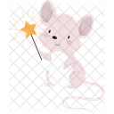 Rat Mouse Rat Holding Magic Stick Icon