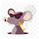 Rat Cartoon Cartoon Sticker Rat Character Icon