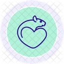 Rat Love Animal Line Style Icon Icon