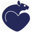 Rat Love Animal Icon