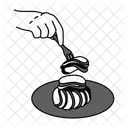Black Monochrome Ratatouille Illustration Ratatouille Vegetarian Symbol