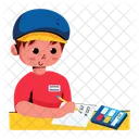 Mathematical Calculations Rates Calculations Warehouse Worker Icon