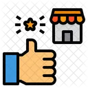 Rating Store Hand Icon