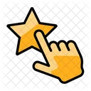 Hand Star Internet Icon