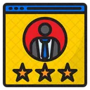 Rating To Businessman Rating Star Icon