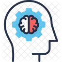 Rational Thinking Brain Brainstorming Icon
