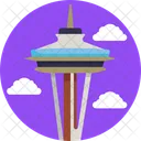 Space Needle Amerikanisches Seattle Kerry Park Symbol