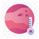 Temperatur Planet Thermometer Icon