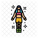 Rave Frau Retro Symbol