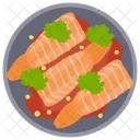 Raw Fish Salmon Seafood Icon
