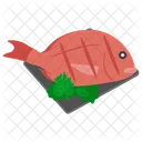 Raw Porgy Mediterranean Cuisine Baked Fish Icon