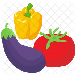 Raw Vegetables Vector  Icon