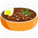 インドネシアのイード・アル＝フィトルの食べ物ラウォンのイラスト アイコン