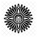 Rayos Radiantes Resplandor Solar Mandala Icono
