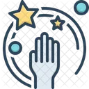 Reach Hand Star Icon