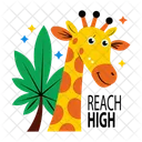 Reach High Giraffe Animal Icon